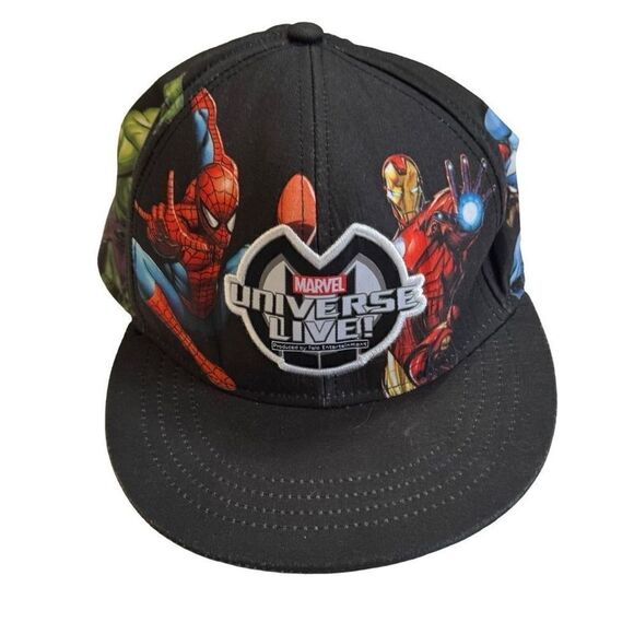 Marvel Universal Live Snapback Cap Spiderman Thor Hulk Captain America Iron Man - Picture 1 of 10